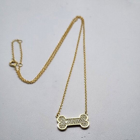 Brand New Sterling Silver 925 Dog Bone Necklace - Picture 1 of 5
